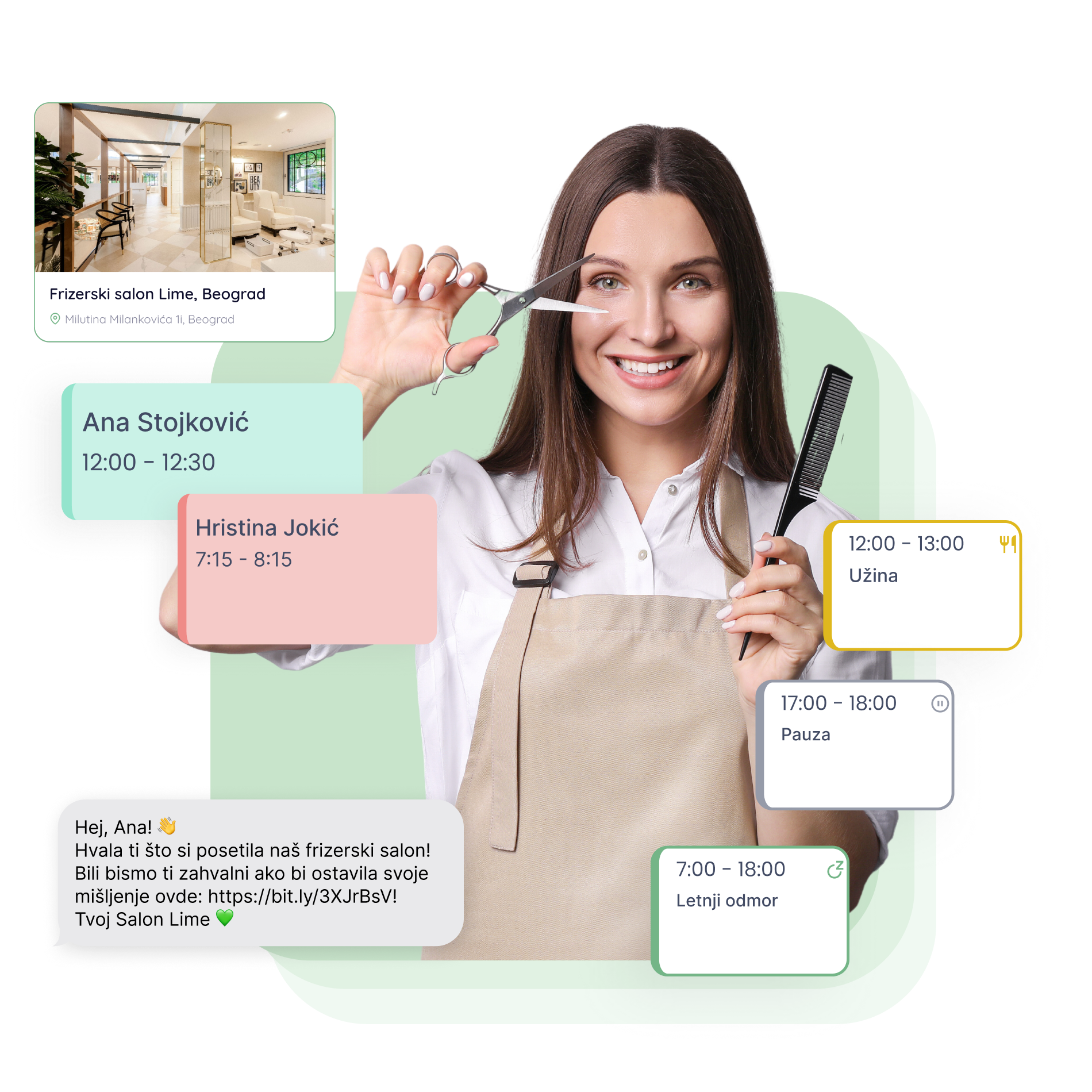 Aplikacija za frizerski salon - Lime Booking Srbija